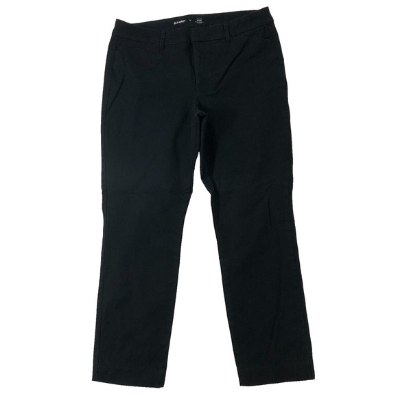 Old Navy Pants - Old Navy Pants Women's 12 Black Jack Straight High Rise Pixie Secret Pockets